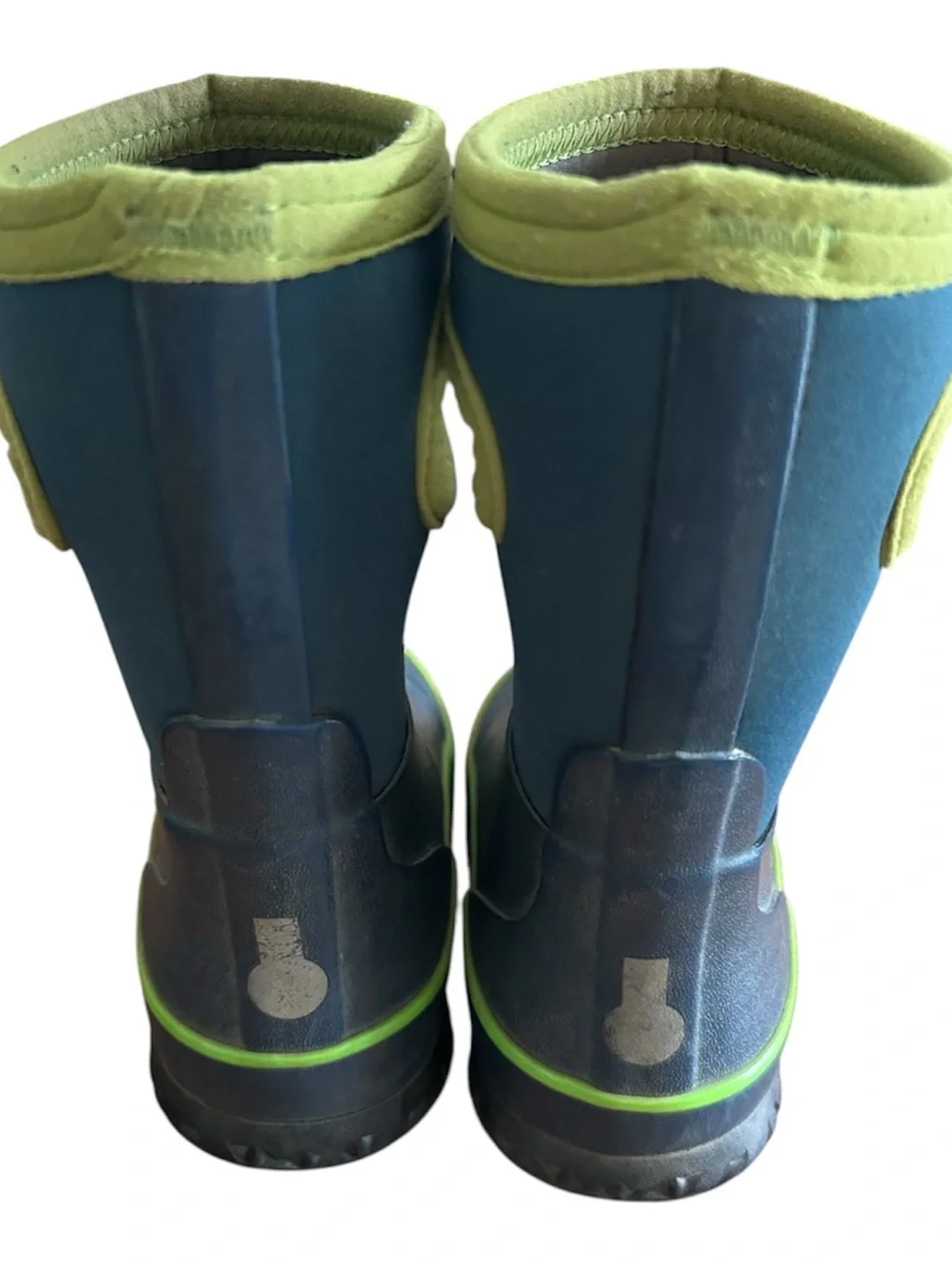 Bogs Kids Teal Boots with Lime Trim